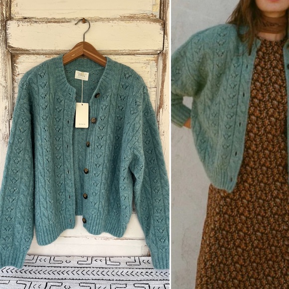 Doen Sweaters - DOEN Agave Adler Baby Alpaca Blend Cardigan Sweater